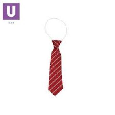School Red White Stripped Ties Elastic